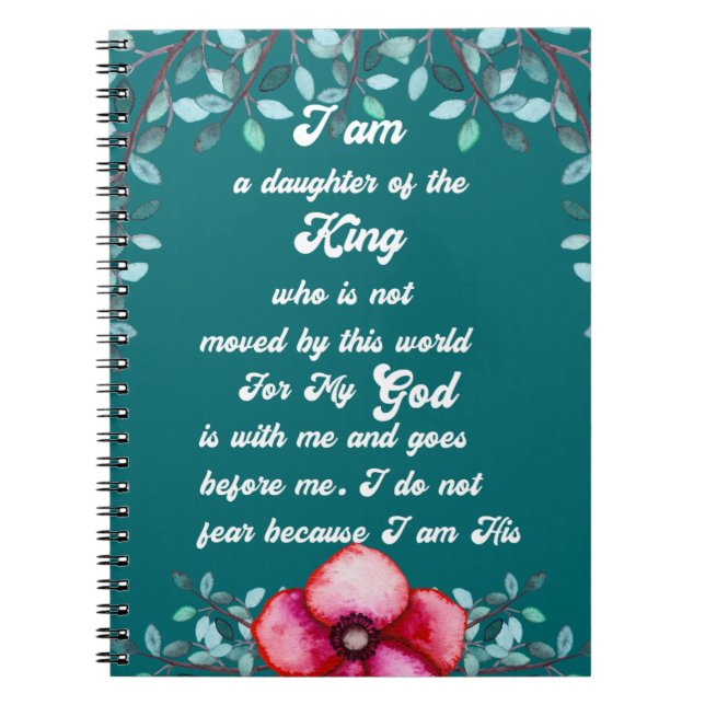 Daughter Of The King Christian Inspirational Notebook (Front)