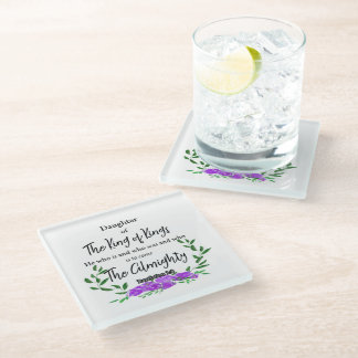 Daughter of the KING  Glass Coaster