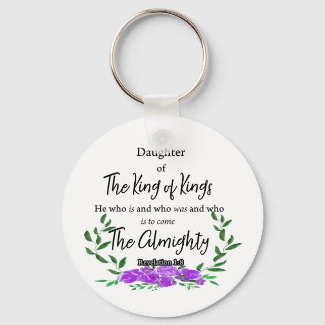 Daughter of the KING Keychain (Front)