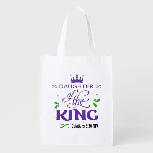 Daughter Of The King Reusable Grocery Bag (Front)