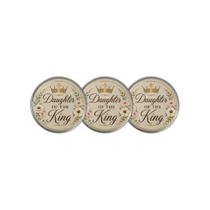 Daughter of the King Round Golf Ball Marker