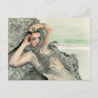 Daughter of the ocean mermaid postcard