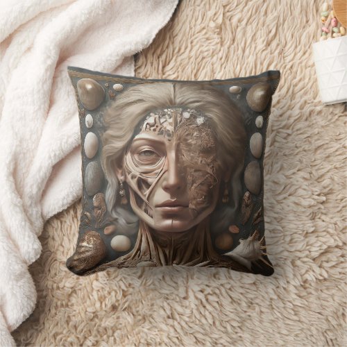 Daughter of the Sea Throw Pillow