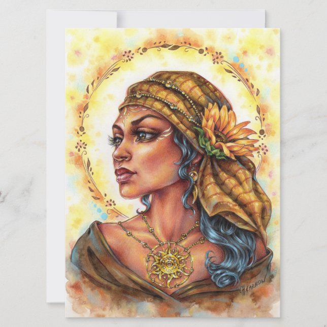 Daughter Of The Sun Art Card Enchantress Golden (Front)