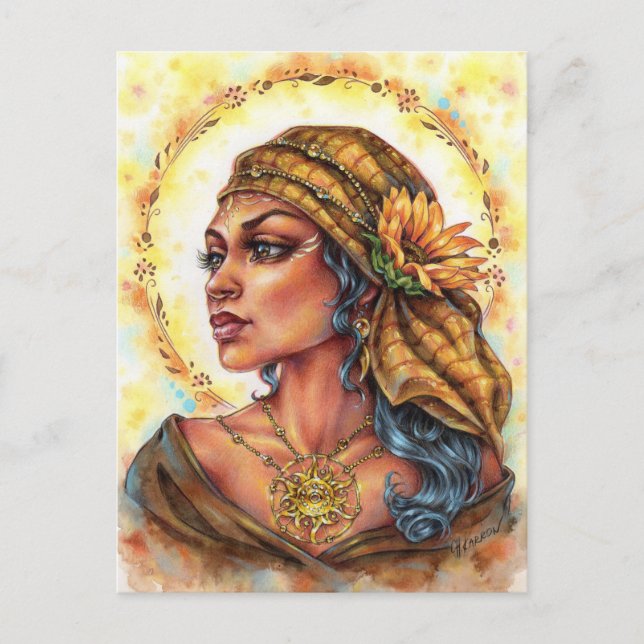 Daughter Of The Sun Postcard Enchantress Golden (Front)