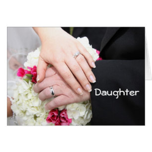 **DAUGHTER** ON WEDDING DAY" WISHING YOU HAPPINESS CARDS