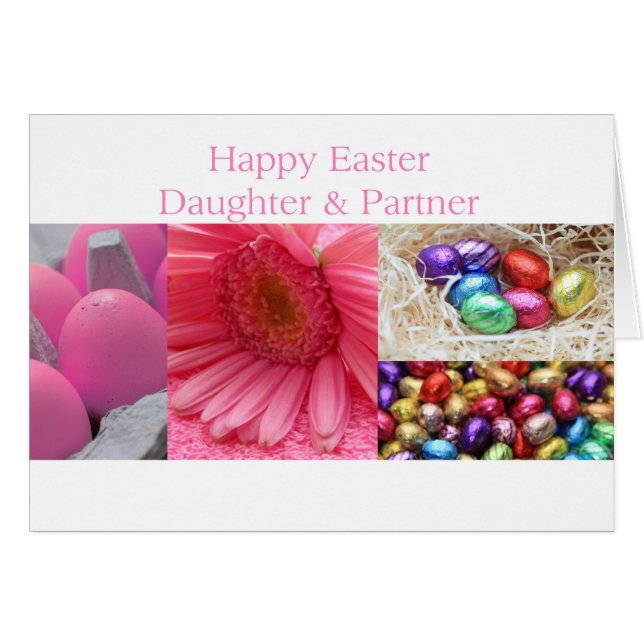 Daughter & Partner   Happy Easter Cards (Front Horizontal)