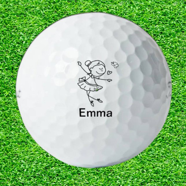  Daughter Personal touch Doodle stick people Golf Balls (Tee off with joy—Doodle your perfect moments)