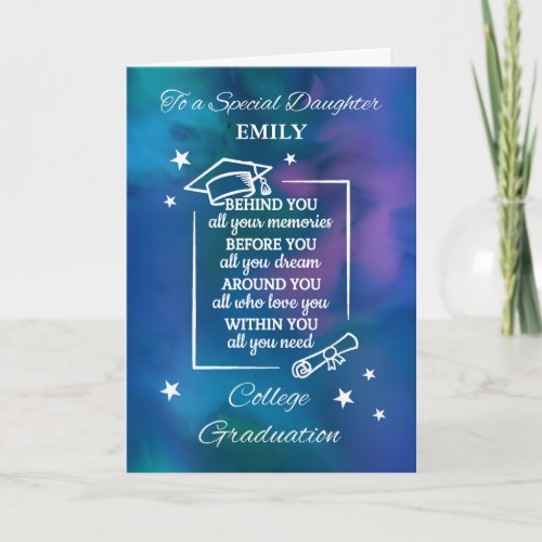 Daughter Personalize College Graduation Quote