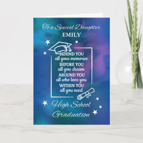Daughter Personalize High School Graduation Quote