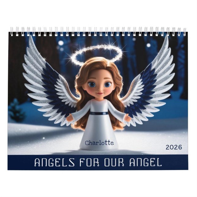 Daughter Personalized Photo And Name 2026 Angel Calendar (Cover)