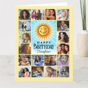 Daughter Photo Collage Birthday Card