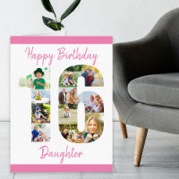 Daughter Photo Collage Number 16 Big 16th Birthday