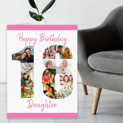 Daughter Photo Collage Number 18 Big 18th Birthday
