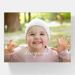 Daughter Photo for Dad Paperweight