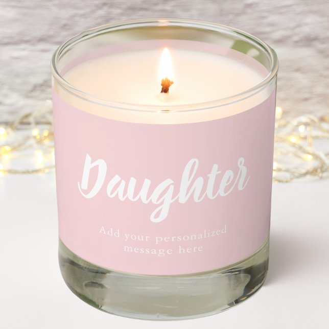 Daughter | Pink Personalized |  Scented Candle (Creator Uploaded)