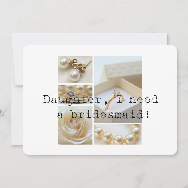 Daughter Please be Bridesmaid Invitation (Front)