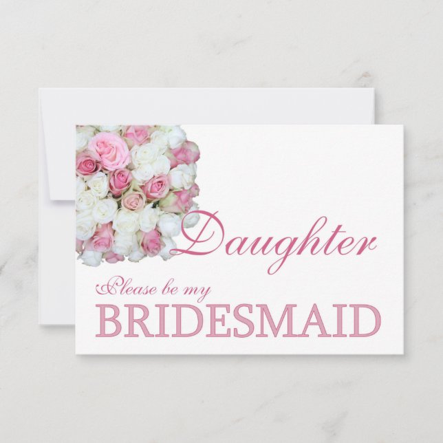 Daughter Please be Bridesmaid Invitation (Front)