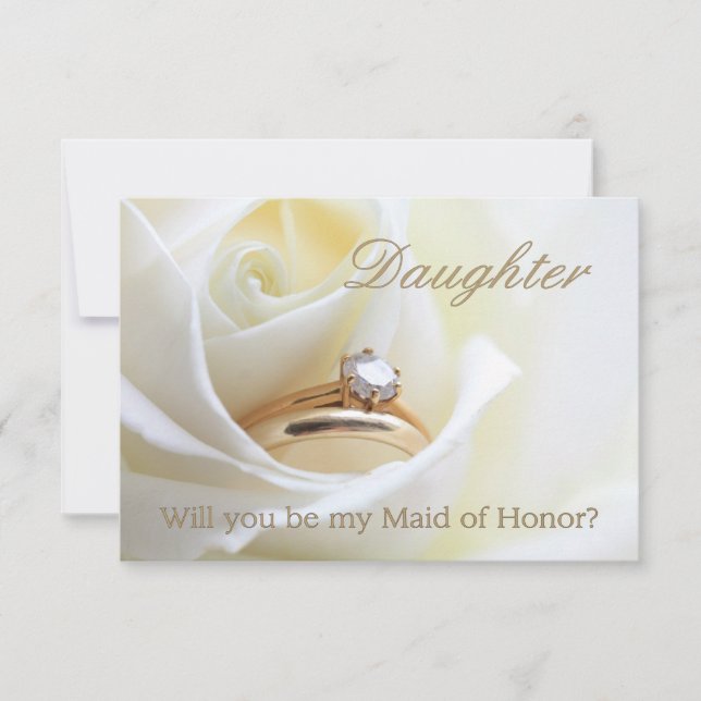 Daughter, Please be my Maid of Honor? Invitation (Front)