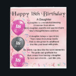 Daughter Poem - 18th Birthday Notepad<br><div class="desc">An ideal gift for a daughters 18th Birthday</div>