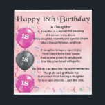 Daughter Poem - 18th Birthday Notepad<br><div class="desc">An ideal gift for a daughters 18th Birthday</div>