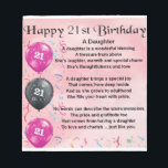 Daughter Poem 21st Birthday Notepad<br><div class="desc">A great gift for a daughter on her 21st birthday</div>