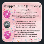 Daughter Poem  30th Birthday Square Sticker<br><div class="desc">A great gift for a daughter on her 30th birthday</div>