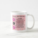 Daughter Poem  40th Birthday Coffee Mug<br><div class="desc">A great gift for daughter on her 40th birthday</div>