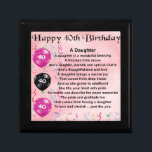 Daughter Poem  40th Birthday Keepsake Box<br><div class="desc">A great gift for daughter on her 40th birthday</div>