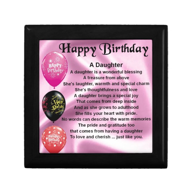 daughter poem  happy birthday jewelry box (Front)