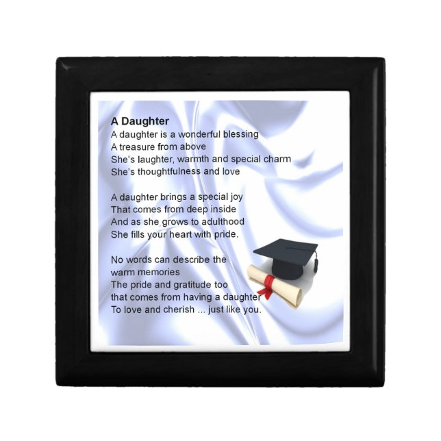 Daughter Poem Keepsake Box - Graduation design (Front)