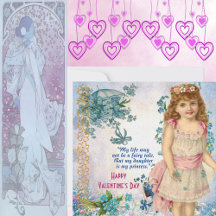 Daughter/Princess Rustic Floral Vintage Valentine