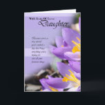 Daughter purple crocus Birthday Card<br><div class="desc">Daughter purple crocus Birthday Card</div>