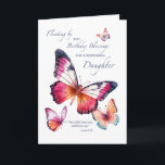 Daughter Religious Birthday Pretty Butterflies Card<br><div class="desc">Celebrate your Daughter’s birthday with this beautiful faith-filled card adorned with soft watercolor butterflies in blush, lavender, and coral. The front message shares birthday blessings with gentle warmth, and the verse from Numbers 6:24 adds a meaningful spiritual touch. A tender way to honor the joy she brings to your life...</div>