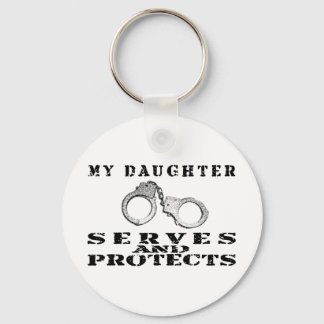 Daughter Serves Protects - Hat Keychain