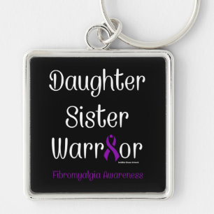 Daughter Sister Warrior...Fibro Keychain