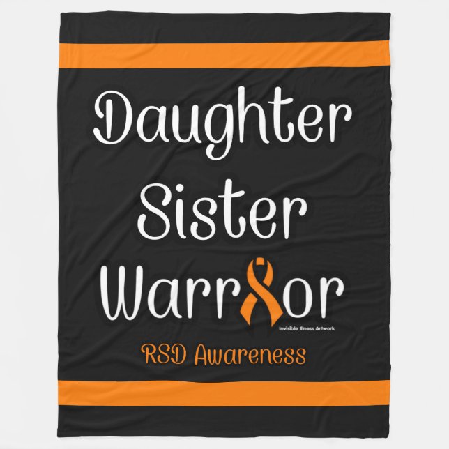 Daughter Sister Warrior...RSD Fleece Blanket (Front)