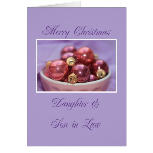Daughter  Son in Law Merry Christmas card