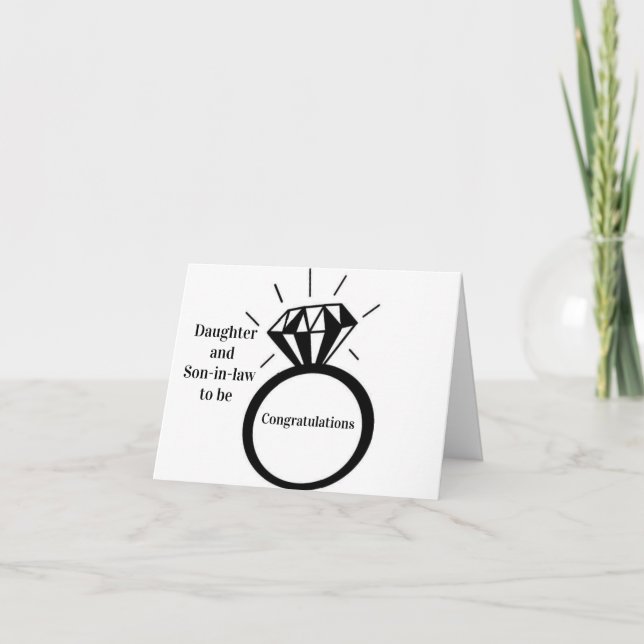 *DAUGHTER & SON-IN-LAW TO BE* ON **ENGAGEMENT** CARD (Front)