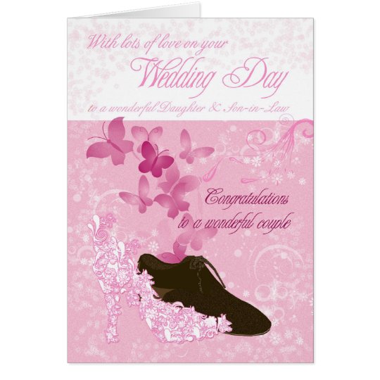 Daughter Son-in-Law wedding day congratulations Card