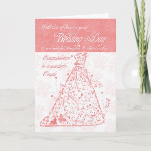 Daughter  Son_in_Law wedding day congratulations Card