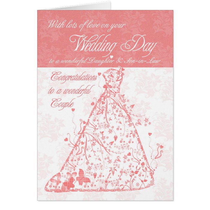 Daughter Son-in-Law wedding day congratulations Card