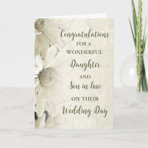Daughter  Son in Law Wedding Day Congratulations Card
