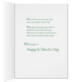 Daughter St. Patrick's Day Hat with Flowers Cards (Inside (Right))