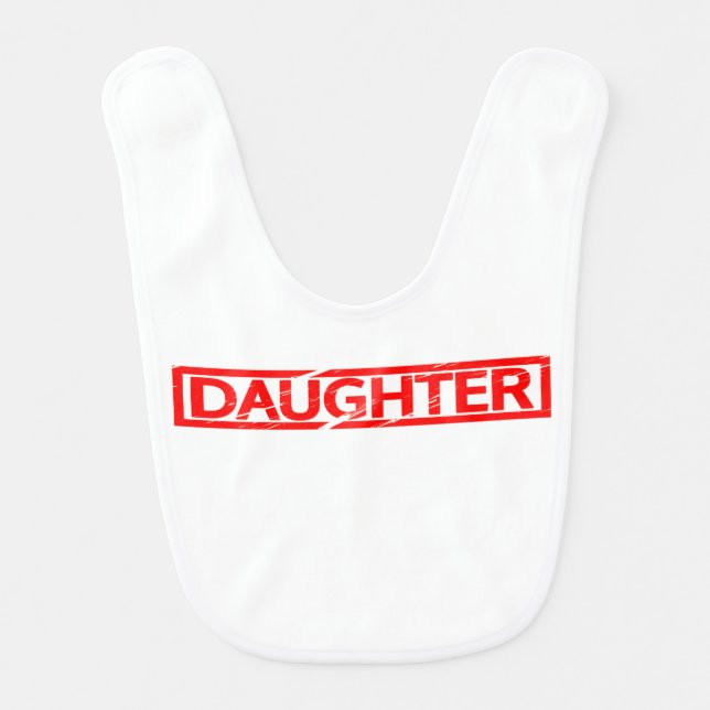 Daughter Stamp Baby Bib (Front)