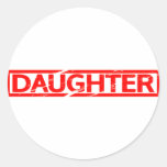 Daughter Stamp Classic Round Sticker
