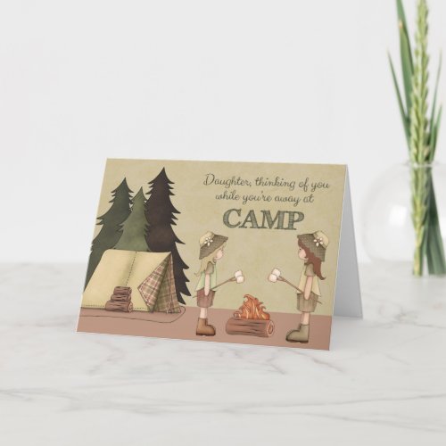 Daughter Summer Camp Thinking of You Card
