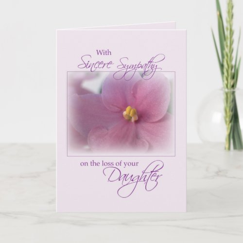 Daughter Sympathy Lilac Card