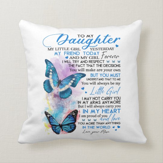 Daughter Throw Pillow | Zazzle.com