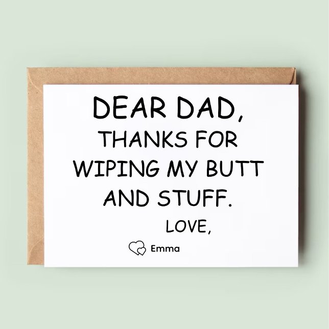 Daughter to Dear Dad Funny Birthday Card (Daughter to Dear Dad Funny Birthday Card)